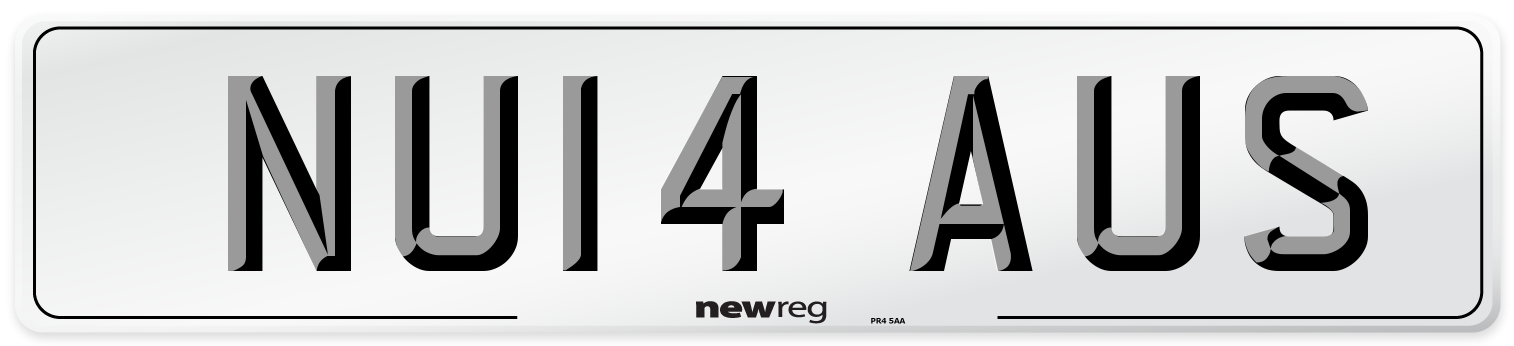 NU14 AUS Number Plate from New Reg